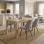 Σετ τραπεζαρία 5τμχ Darlen - Christy Megapap χρώμα sapphire oak - ανοιχτό μπεζ 125x72x74εκ.