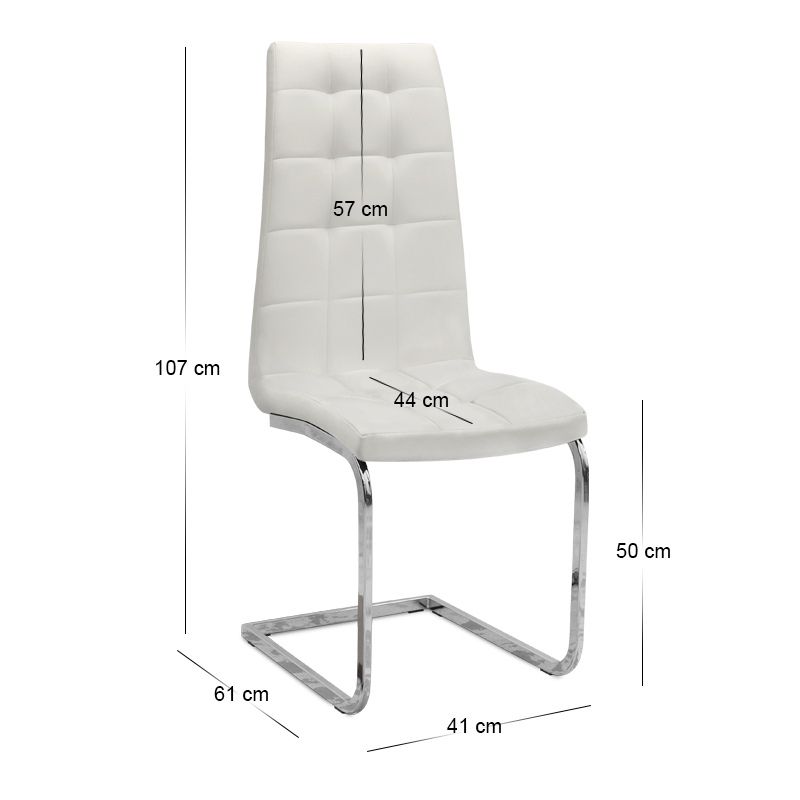 Σετ τραπεζαρία 5τμχ Darlen - Vela Megapap χρώμα λευκό 125x72x74εκ.