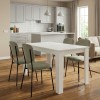 Σετ τραπεζαρία 5τμχ Darlen - Kevin Megapap χρώμα λευκό - λαδί 125x72x74εκ.
