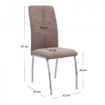 Σετ τραπεζαρία 5τμχ Darlen - Alma Megapap χρώμα λευκό - μπεζ 125x72x74εκ.