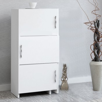 Ντουλάπι κουζίνας - μπάνιου Anna Megapap χρώμα λευκό 65x31,5x89,8εκ.