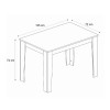 Σετ τραπεζαρία 5τμχ Darlen - Vela Megapap χρώμα καρυδί - μαύρο 125x72x74εκ.