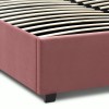 Κρεβάτι Kingston Megapap βελούδινο με αποθηκευτικό χώρο χρώμα σάπιο μήλο 160x200εκ.