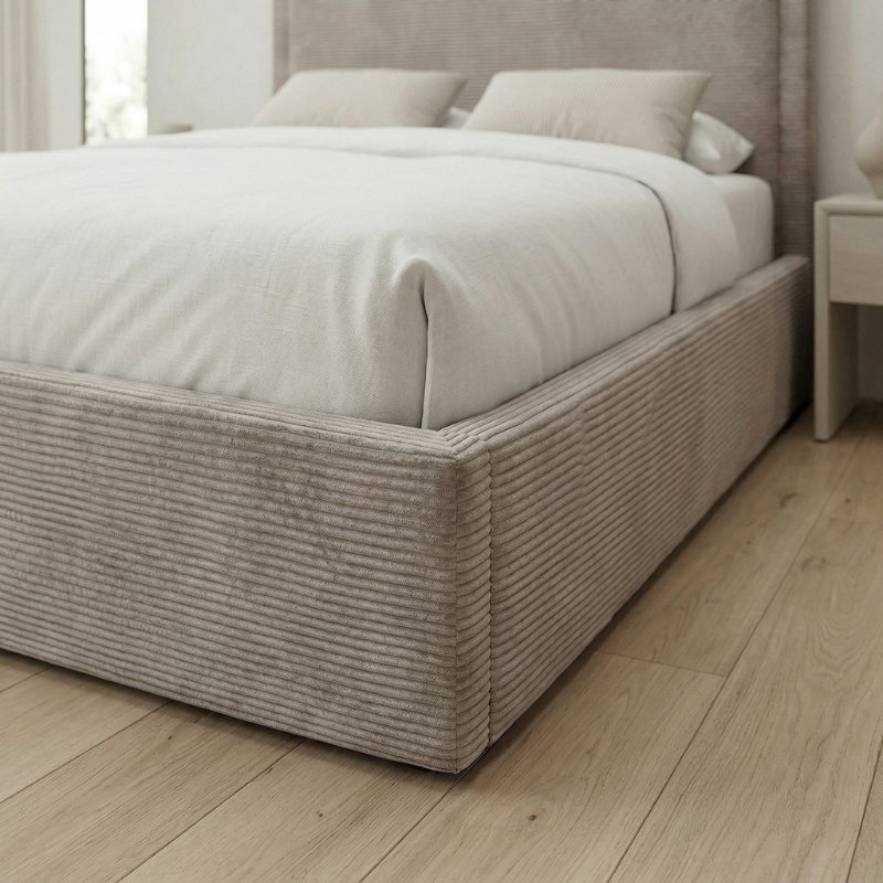 Κρεβάτι Velar Megapap υφασμάτινο με αποθηκευτικό χώρο χρώμα μόκα 160x200εκ.