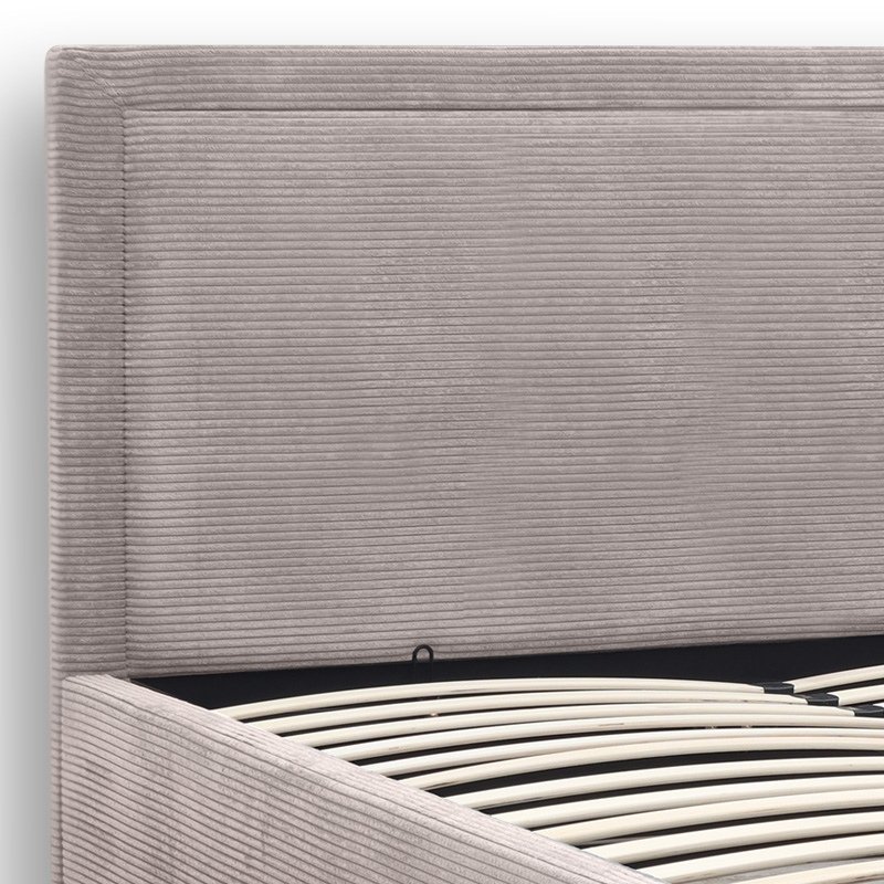 Κρεβάτι Velar Megapap υφασμάτινο με αποθηκευτικό χώρο χρώμα μόκα 160x200εκ.