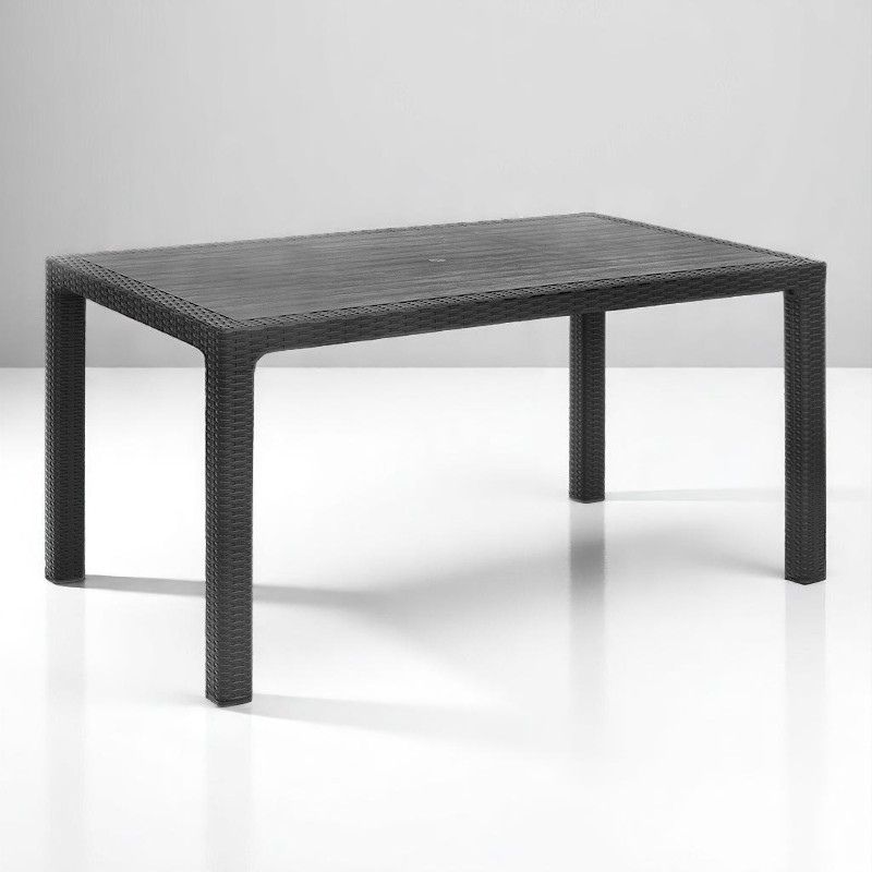 Τραπέζι πολυπροπυλενίου Kalan Megapap χρώμα ανθρακί 150x90x75εκ.