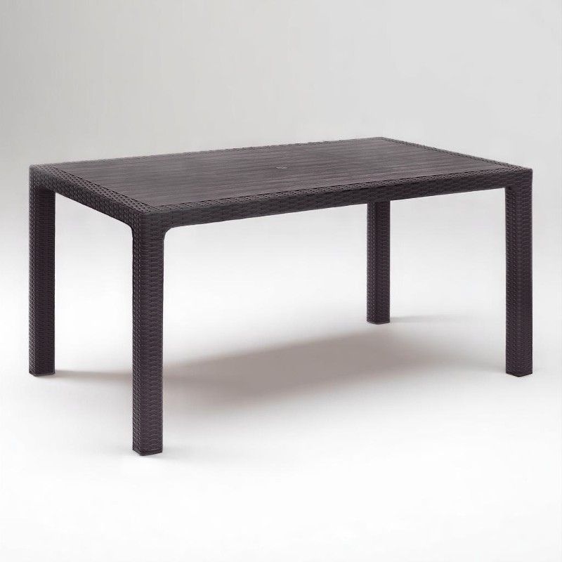 Τραπέζι πολυπροπυλενίου Kalan Megapap χρώμα καφέ 150x90x75εκ.