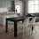 Σετ τραπεζαρία 5τμχ Darlen - Viva Megapap χρώμα sencron black - λευκό 125x72x74εκ.