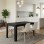 Σετ τραπεζαρία 5τμχ Darlen - Nova Megapap χρώμα sencron black - λευκό 125x72x74εκ.