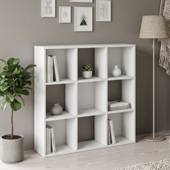 Βιβλιοθήκη Cube Megapap χρώμα λευκό 90x30x90εκ.