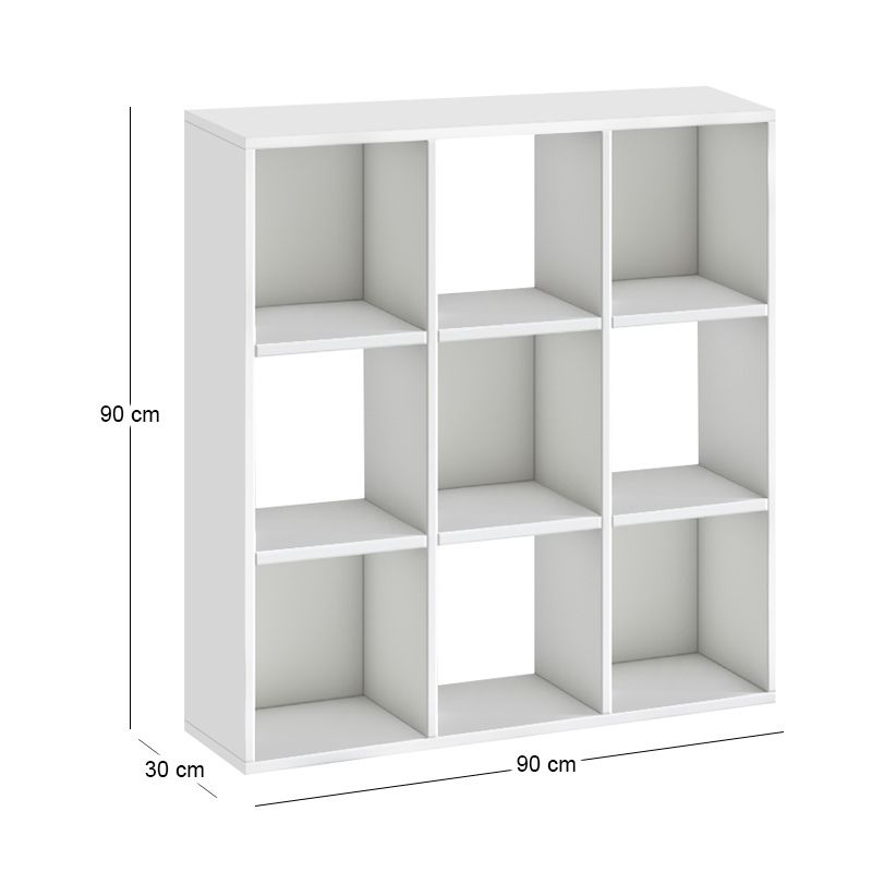 Βιβλιοθήκη Cube Megapap χρώμα λευκό 90x30x90εκ.