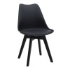 Σετ τραπεζαρία 5τμχ Darlen - Viva Megapap χρώμα sencron black - μαύρο 125x72x74εκ.