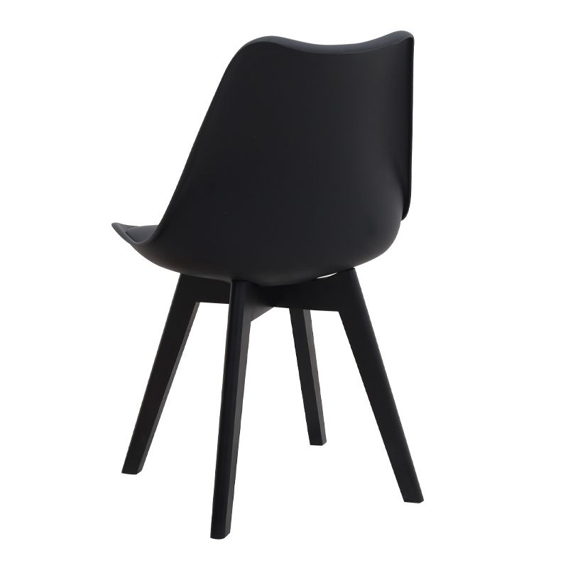 Σετ τραπεζαρία 5τμχ Darlen - Viva Megapap χρώμα sencron black - μαύρο 125x72x74εκ.