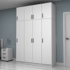 Ντουλάπα ρούχων Vivian Megapap τετράφυλλη με πατάρι χρώμα λευκό 160x51,8x240εκ.