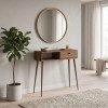 Κονσόλα Napoli Megapap χρώμα καρυδί 90x29x88εκ.