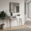 Κονσόλα Napoli Megapap χρώμα λευκό 90x29x88εκ.
