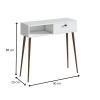 Κονσόλα Napoli Megapap χρώμα λευκό 90x29x88εκ.