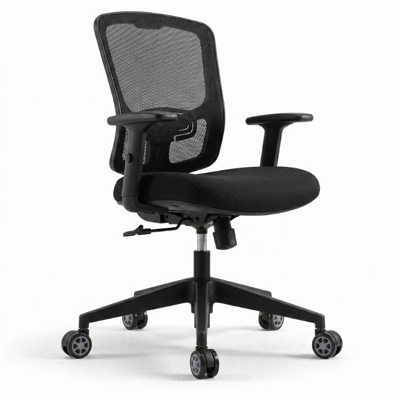 Ανταλλακτικά Ροδάκια Megapap για καρέκλες γραφείου σετ 5 τμχ χρώμα μαύρο - γκρι