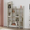 Βιβλιοθήκη Manco Megapap χρώμα neo travertine 122x25,5x188εκ.