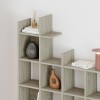 Βιβλιοθήκη Manco Megapap χρώμα neo travertine 122x25,5x188εκ.