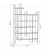 Βιβλιοθήκη Manco Megapap χρώμα neo travertine 122x25,5x188εκ.