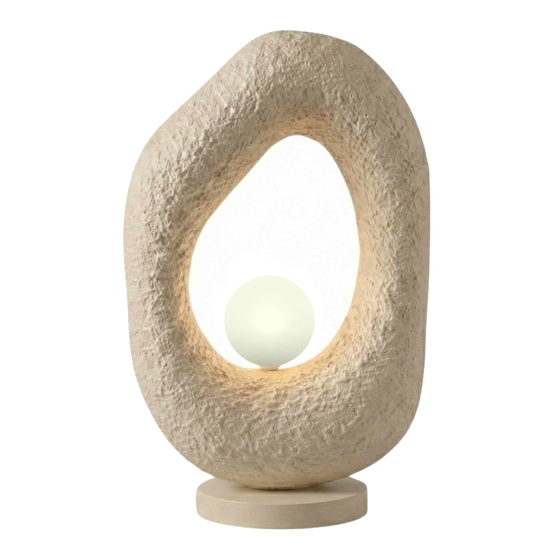 Φωτιστικό επιτραπέζιο Zoga Megapap G9 fiberglass μονόφωτο χρώμα εκρού 30x17x50εκ.