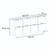 Μπουφές Dorma Megapap χρώμα καρυδί 180x45x80,2εκ.
