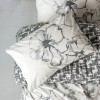Σετ παπλωματοθήκη Hilaris Cotton Box 4 τμχ Διπλή (200x220) χρώμα ανθρακί