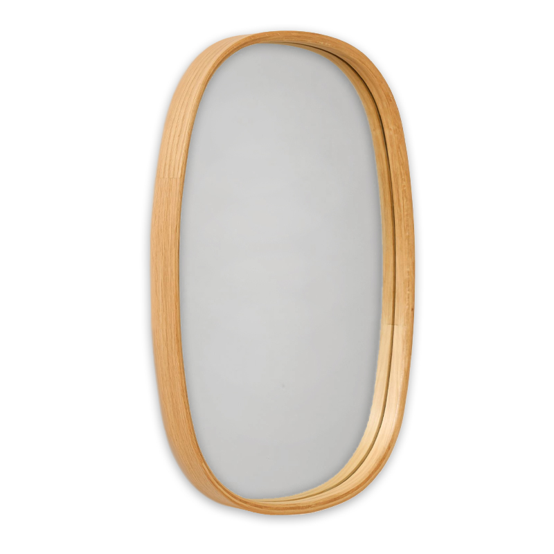 Καθρέπτης τοίχου Cloudy Megapap ξύλο χρώμα φυσικό οξιάς 38x4x55εκ.