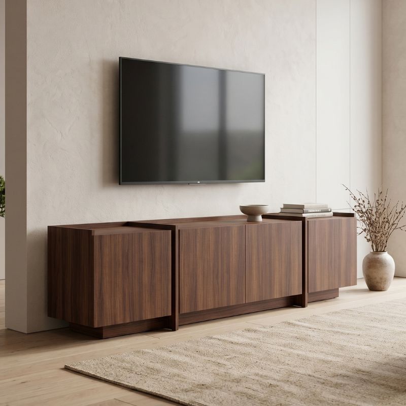 Έπιπλο τηλεόρασης Dorma Megapap χρώμα καρυδί 180x35x46,2εκ.