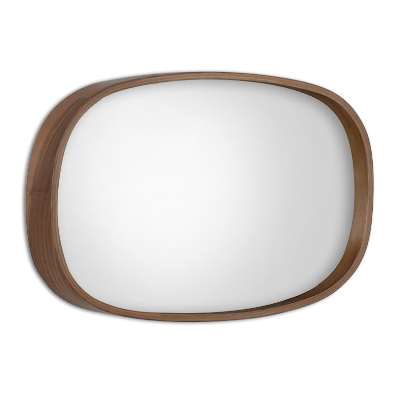 Καθρέπτης τοίχου Cloudy Megapap ξύλο χρώμα καρυδί 55x4x38εκ.