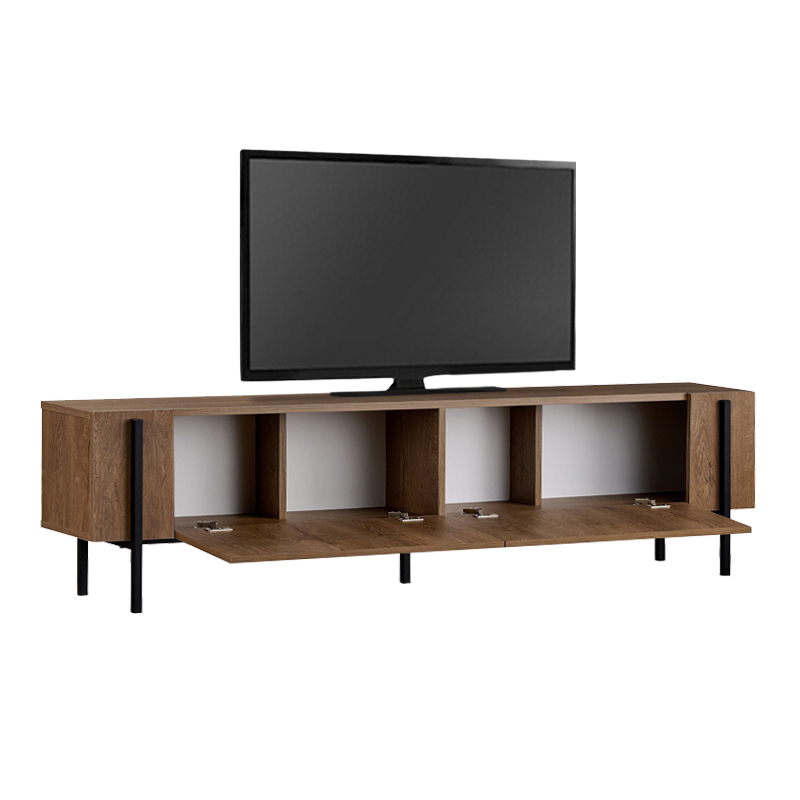 Έπιπλο τηλεόρασης Nexus Megapap χρώμα καρυδί 180x30x45,5εκ.
