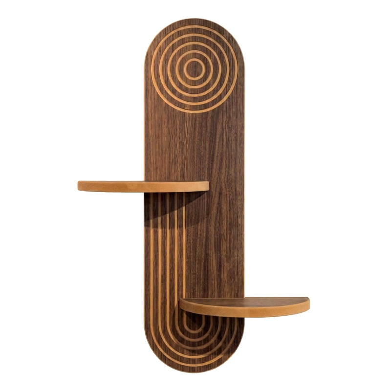 Ραφιέρα τοίχου Artwill Megapap Mdf χρώμα wenge 46x13x70εκ.