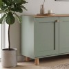 Μπουφές Bohemian Megapap χρώμα πράσινο - φυσικό οξιάς 180x40x75εκ.