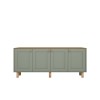 Μπουφές Bohemian Megapap χρώμα πράσινο - φυσικό οξιάς 180x40x75εκ.