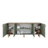 Μπουφές Bohemian Megapap χρώμα πράσινο - φυσικό οξιάς 180x40x75εκ.