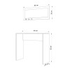 Κονσόλα με καθρέπτη Cosenza Megapap χρώμα oak 80x30x82εκ.