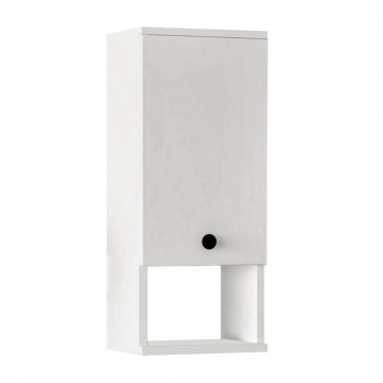 Ντουλάπι μπάνιου επιτοίχιο Mis Megapap χρώμα λευκό 30x21,8x71εκ.