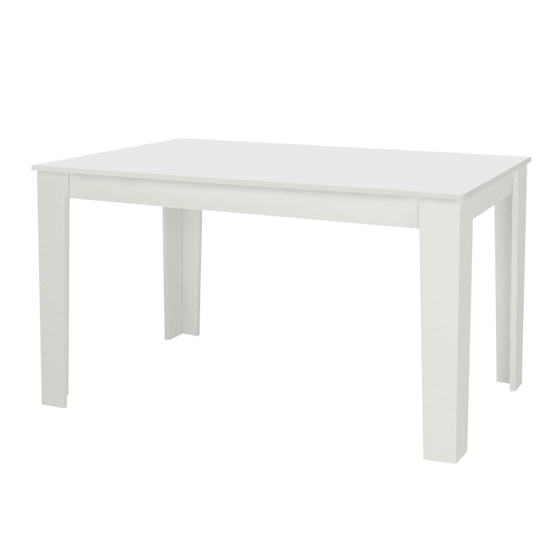Τραπέζι Darlen Megapap χρώμα λευκό 125x72x74εκ.