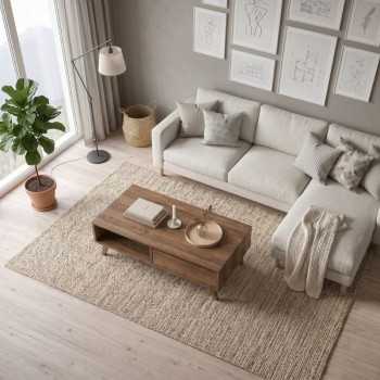 Τραπεζάκι σαλονιού Aster Megapap χρώμα καρυδί 120x56x40εκ.