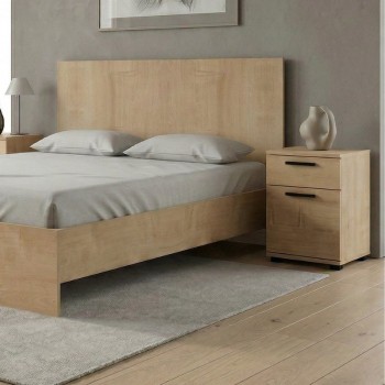 Κρεβάτι Troy Megapap χρώμα φυσικό οξιάς 150x200εκ.