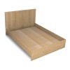 Κρεβάτι Troy Megapap χρώμα φυσικό οξιάς 150x200εκ.