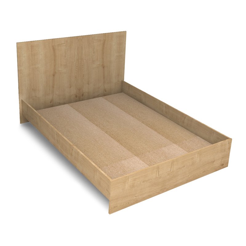 Κρεβάτι Troy Megapap χρώμα φυσικό οξιάς 150x200εκ.