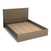 Κρεβάτι Troy Megapap χρώμα καρυδί 140x190εκ.