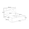 Κρεβάτι Efes Megapap χρώμα λευκό 160x200εκ.