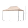 Κιόσκι - Gazebo Bari Megapap πτυσσόμενο μεταλλικός σκελετός - αδιάβροχο ύφασμα χρώμα της άμμου 3x4,5x3,20m.