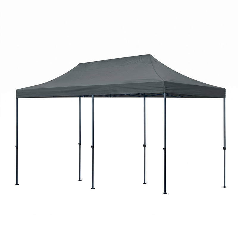 Κιόσκι - Gazebo Bari Megapap πτυσσόμενο μεταλλικός σκελετός - αδιάβροχο ύφασμα χρώμα γκρι 3x6x3,27m.