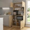 Έπιπλο κουζίνας Tuco 2 Megapap χρώμα sapphire oak 90x40x180εκ.