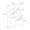 Έπιπλο κουζίνας Tuco 2 Megapap χρώμα sapphire oak 90x40x180εκ.