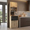 Έπιπλο κουζίνας Tuco 1 Megapap χρώμα sapphire oak 53,8x40x180εκ.